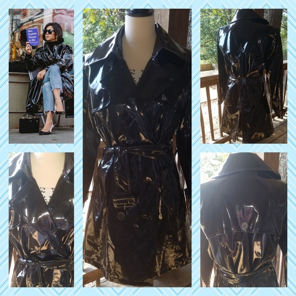 Preston & York Jackets & Blazers - Patent Leather-like Trenchcoat